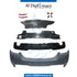 Rear Bumper, WITH SENSOR Hole, M Performance, TWO SINGLE EXHAUST TYPE for BMW 5 Series F10 (2013-2016) models, Part Number T-F10LCI RB(M PERFORMANCE)+S-TWO SINGLE EXHAUST